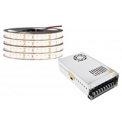 ZESTAW Taśma LED 5630 60LED/m SMD IP65 1440lm/m 14,4W/m elastyczna biała neutralna 20m