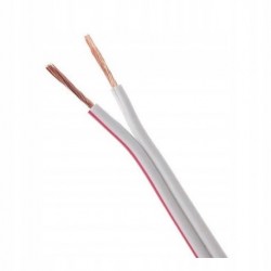Przewód/kabel miedziany  do taśm LED 2-żyłowy TLY 2x1mm biały 1m