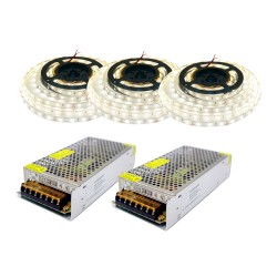 Zestaw taśma LED 5630 Kore chip (Samsung, LG, Seoul) PREMIUM 2400lm/m 20W IP20 biała naturalna odpowiednik 7020 montażowy 15m