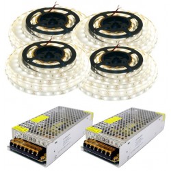 Zestaw taśma LED 5630 Kore chip (Samsung, LG, Seoul) PREMIUM 2400lm/m 20W IP20 biała naturalna odpowiednik 7020 montażowy 20m