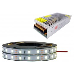 ZESTAW Taśma LED 5630 60LED/m SMD IP20 1440lm/m 14,4W/m elastyczna biała naturalna 10m