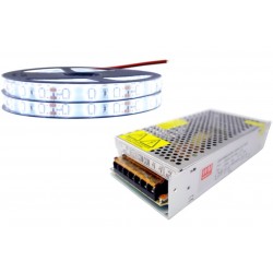 ZESTAW Taśma LED 5630 60LED/m SMD IP65 1440lm/m 14,4W/m elastyczna biała naturalna 10m