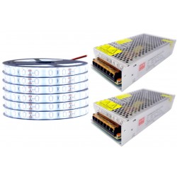 ZESTAW Taśma LED 5630 60LED/m SMD IP65 1440lm/m 14,4W/m elastyczna biała naturalna 30m