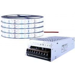 ZESTAW Taśma LED 5630 60LED/m SMD IP65 1440lm/m 14,4W/m elastyczna biała naturalna 20m