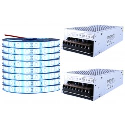 ZESTAW Taśma LED 5630 60LED/m SMD IP65 1440lm/m 14,4W/m elastyczna biała zimna 40m