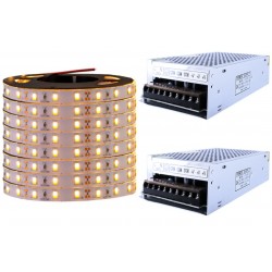 ZESTAW Taśma LED 5630 60LED/m SMD IP20 1440lm/m 14,4W/m elastyczna biała ciepła 40m
