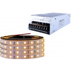 ZESTAW Taśma LED 5630 60LED/m SMD IP20 1440lm/m 14,4W/m elastyczna biała ciepła 20m