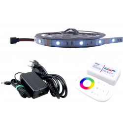 ZESTAW Taśma LED RGB 5050 30LED/m SMD IP20 7,2 W/m elastyczna kolorowa sterownik Mi-Light 5m
