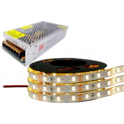 ZESTAW Taśma LED 5630 60LED/m SMD IP20 1440lm/m 14,4W/m elastyczna biała neutralna 15m