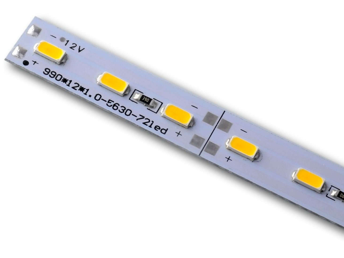 Taśma LED 5630 biała NATURALNA 72D/m sztywna, aluminiowa, na podkładzie aluminiowym, 2200l