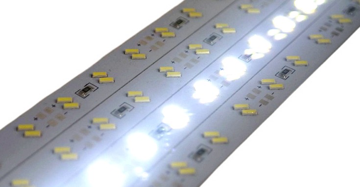 Taśma LED 4014 PREMIUM biała naturalna sztywna aluminiowa na podkładzie aluminiowym listwa LED 144D 2400lm/m IP20 12V 20W/m 0.5m 50cm 
